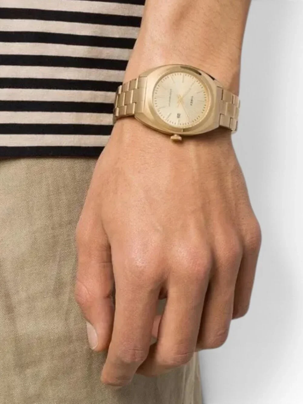 Timex Milano XL 38mm Gold Watch NWOT Box